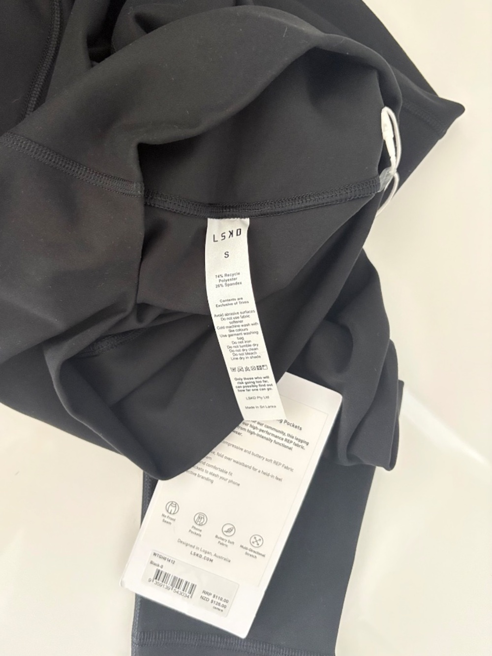 LSKD Fusion Ultra High-Rise 7/8 Pocket Leggings Black S NWT - Picture 5 of 13